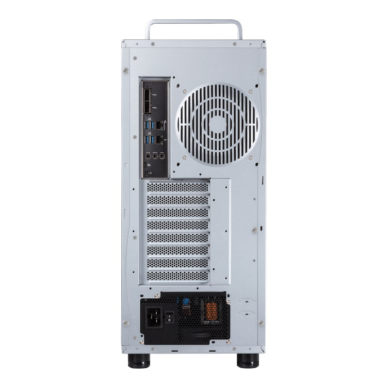 ET900N G3 背部,扩展挡板、系统风扇与独立电源单元(图源 ASUS 官网)